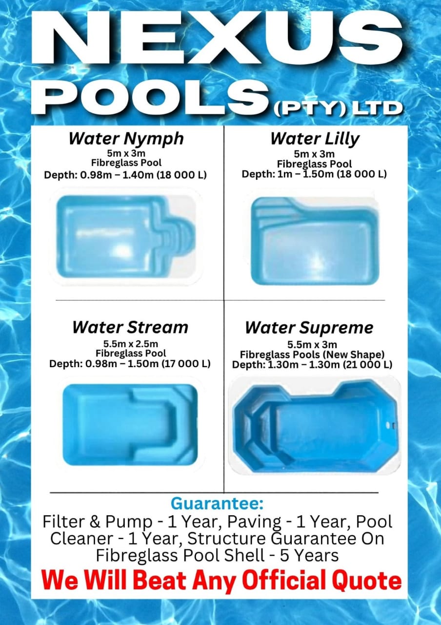 Fibreglass pool shape option